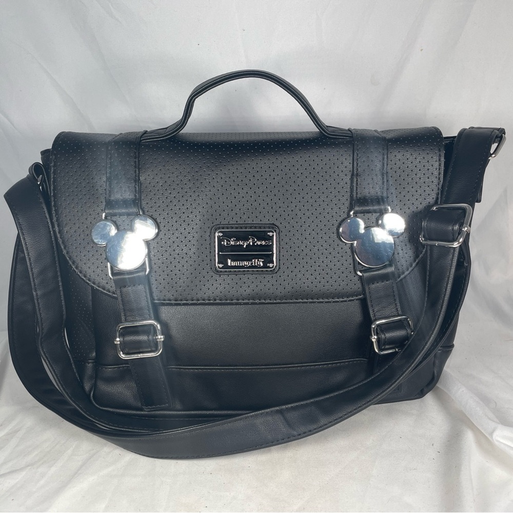 Disney Parks Loungefly Black Vross body Messenger Bag